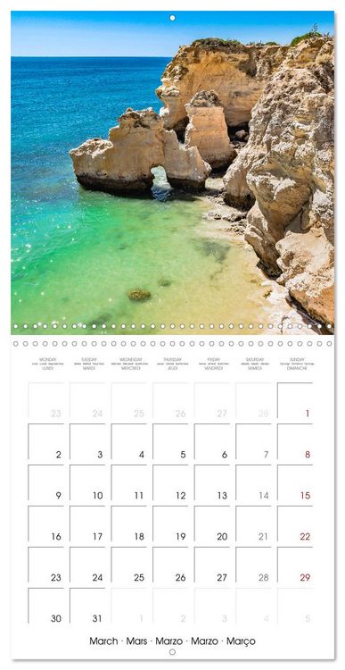 Produktbild: Algarve - Portugal's picturesque coastal landscapes (Wall Calendar 2026 12 &times; 12 Inch) CALVENDO 12 Month Wall Calendar