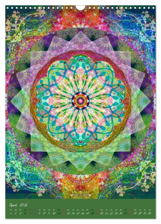Produktbild: FLORALE MANDALAS (Wandkalender 2026 DIN A3 hoch), CALVENDO Monatskalender