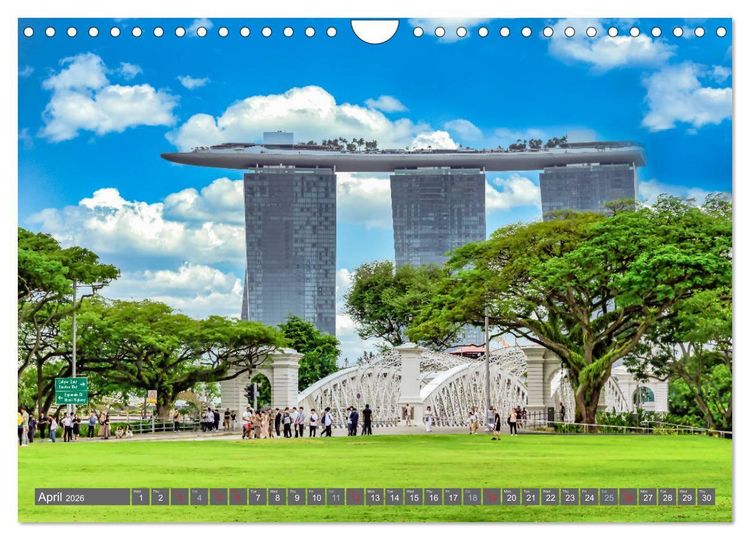 Produktbild: Singapore - Discover Central Area (Wall Calendar 2026 DIN A4 landscape), CALVENDO 12 Month Wall Calendar