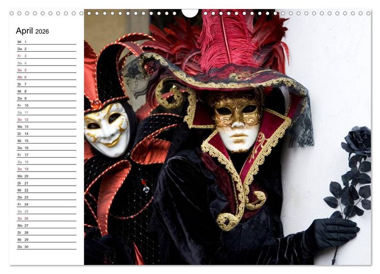 Produktbild: Carnevale di Venezia 2026 (Wandkalender 2026 DIN A3 quer), CALVENDO Monatskalender