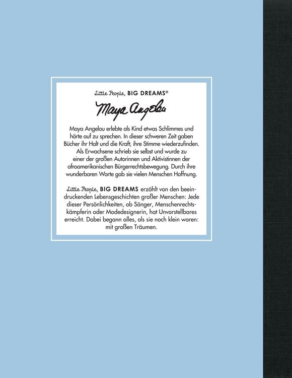 Produktbild: Maya Angelou &ndash; Little People, BIG DREAMS (Deutsche Ausgabe)
