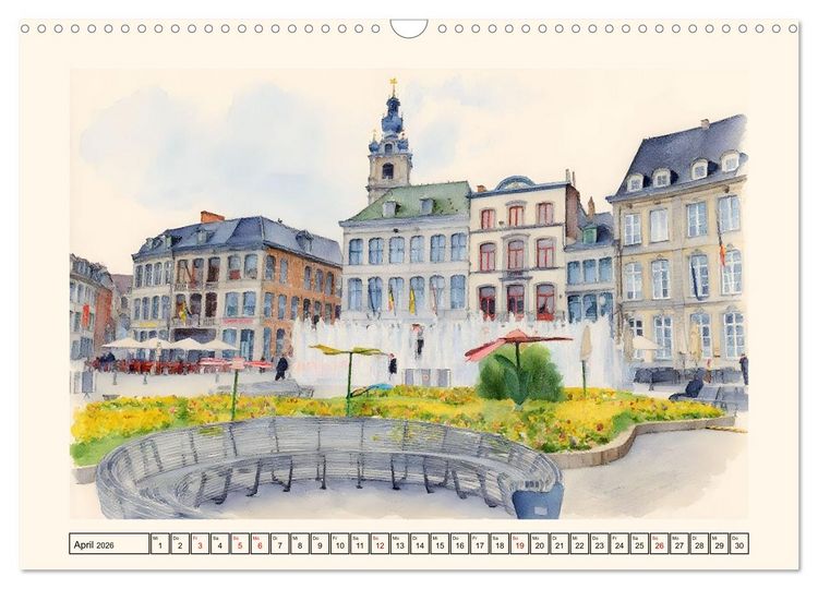 Produktbild: Belgien - absolut sehenswert (Wandkalender 2026 DIN A3 quer), CALVENDO Monatskalender