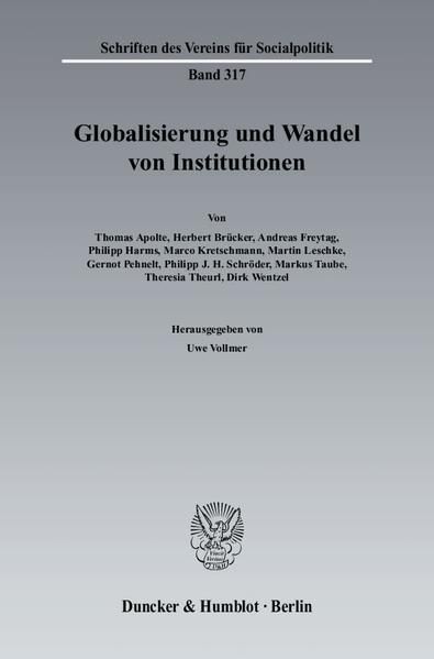 Produktbild: Globalisierung und Wandel von Institutionen.