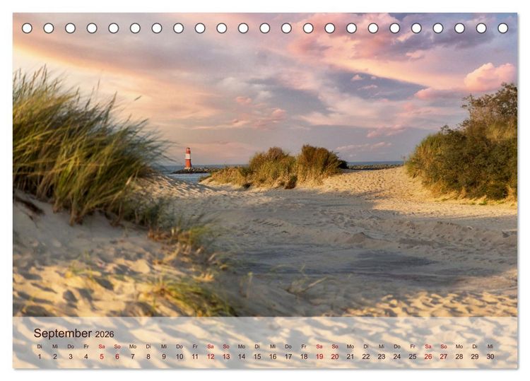 Produktbild: Moin Moin Sch&ouml;ne Stunden am Ostseestrand (Tischkalender 2026 DIN A5 quer), CALVENDO Monatskalender