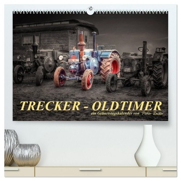 Produktbild: Trecker - Oldtimer / Geburtstagskalender (hochwertiger Premium Wandkalender 2026 DIN A2 quer), Kunstdruck in Hochglanz