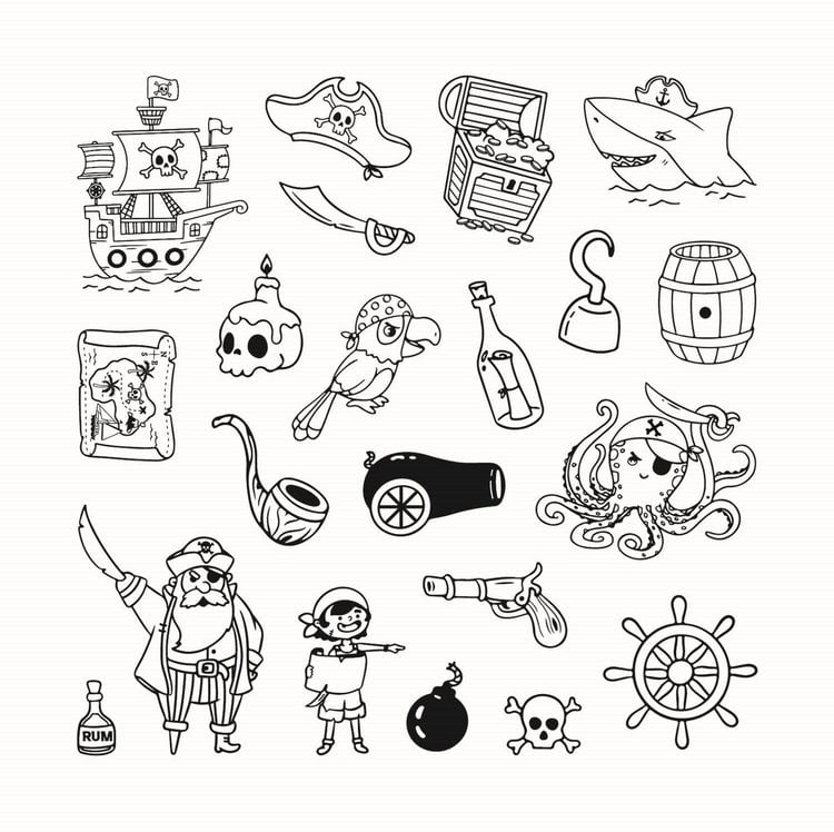 Produktbild: ALADINE - Kinder Stempel Funny Piraten