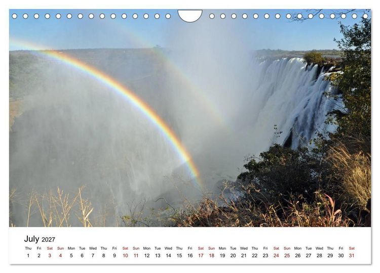 Produktbild: World natural heritage Victoria Falls - The smoke that thunders (Wall Calendar 2027 DIN A4 landscape), CALVENDO 12 Month Wall Calendar
