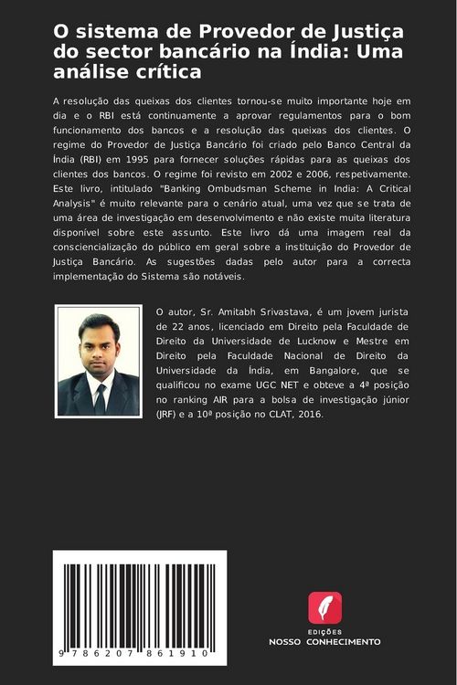 Produktbild: O sistema de Provedor de Justi&ccedil;a do sector banc&aacute;rio na &Iacute;ndia: Uma an&aacute;lise cr&iacute;tica