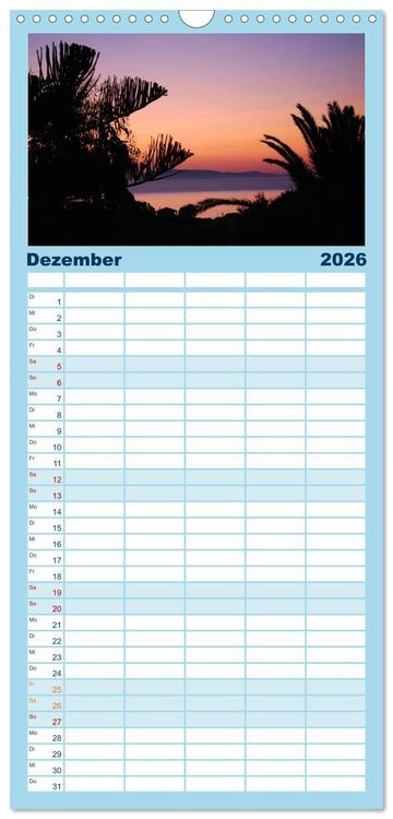 Produktbild: Familienplaner 2026 - Griechenland - Insel Kreta mit 5 Spalten (Wandkalender, 21 x 45 cm) CALVENDO