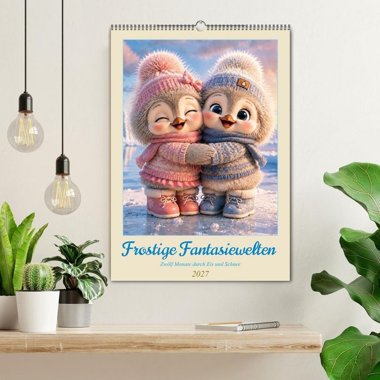 Produktbild: Frostige Fantasiewelten (Wandkalender 2027 DIN A2 hoch), CALVENDO Monatskalender