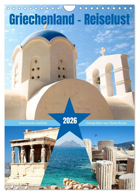 Produktbild: Griechenland - Reiselust (Wandkalender 2026 DIN A4 hoch), CALVENDO Monatskalender