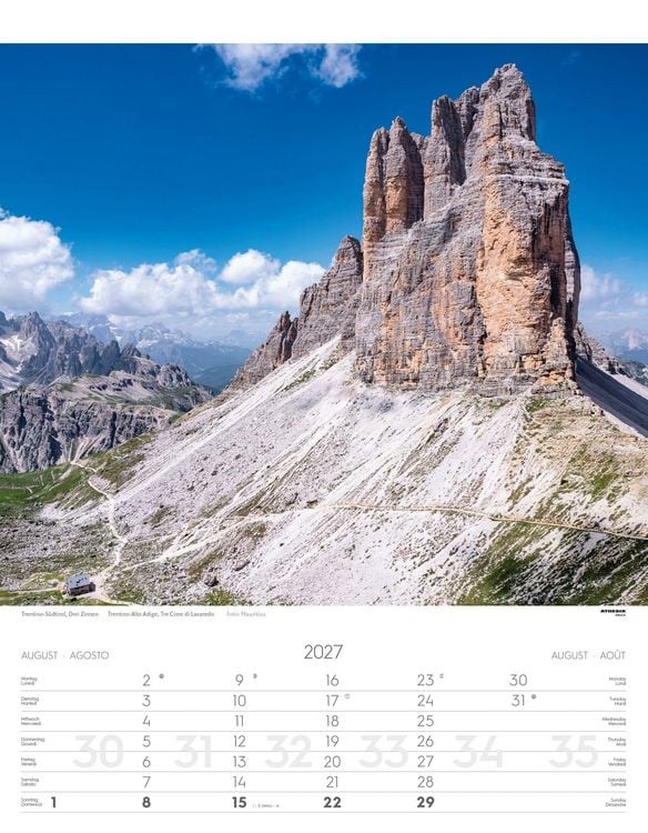 Produktbild: Weltnaturerbe Dolomiten Kalender 2027