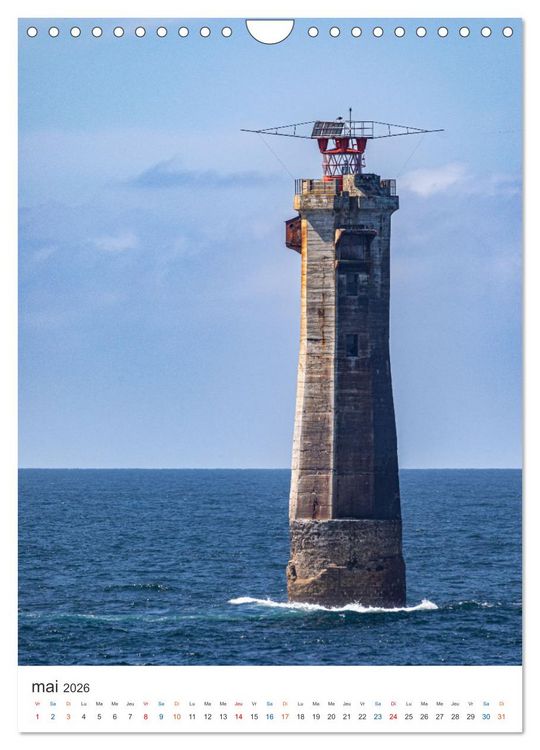 Produktbild: Phares du Finist&egrave;re (Calendrier mural 2026 DIN A4 horizontal), CALVENDO calendrier mensuel