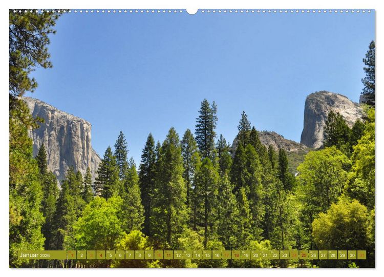 Produktbild: Erlebe mit mir die Landschaft des Yosemite Nationalpark (hochwertiger Premium Wandkalender 2026 DIN A2 quer), Kunstdruck in Hochglanz