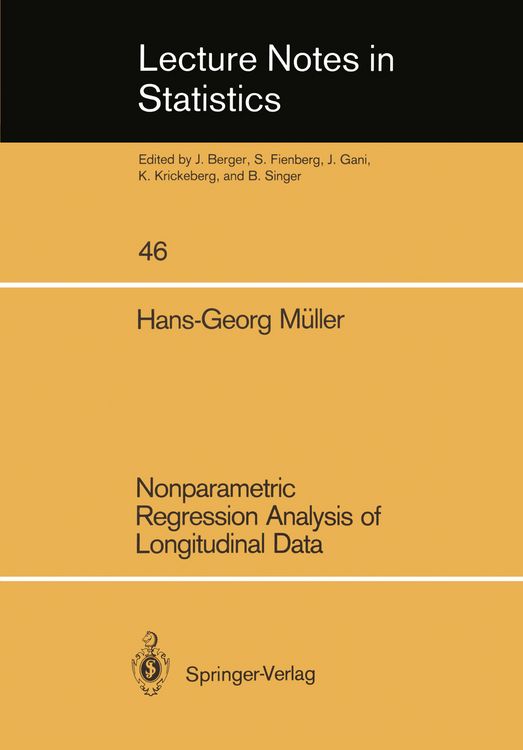 Produktbild: Nonparametric Regression Analysis of Longitudinal Data