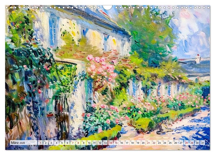 Produktbild: G&auml;rten im Licht - Impressionistische Spazierg&auml;nge mit Bl&uuml;tenpracht (Wandkalender 2026 DIN A3 quer), CALVENDO Monatskalender