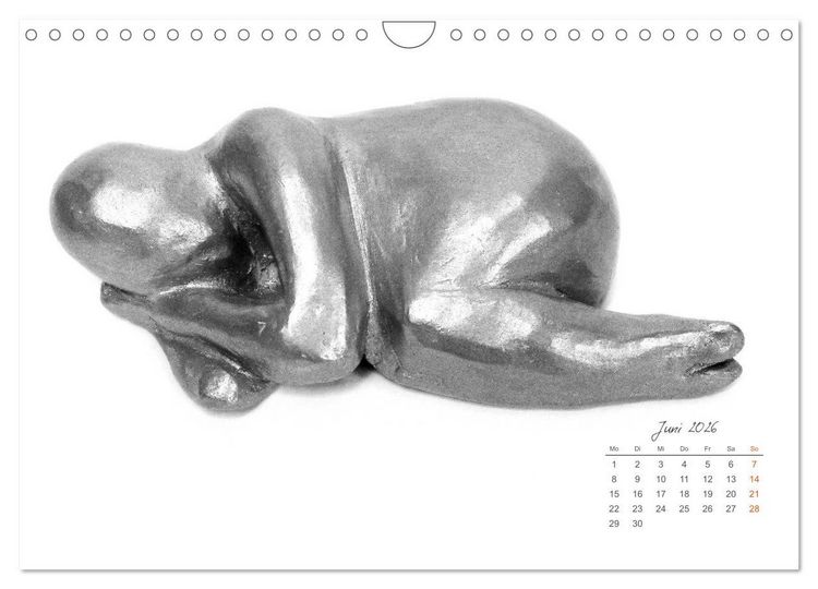 Produktbild: Gef&uuml;hle in Ton geformt - Intuitives plastisches Gestalten mit Tonerde (Wandkalender 2026 DIN A4 quer), CALVENDO Monatskalender