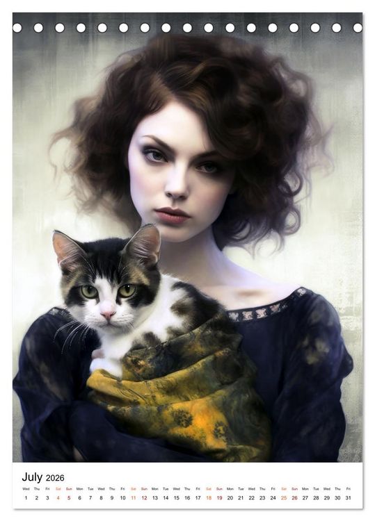 Produktbild: Meow and Forever (Desk Calendar 2026 DIN A5 portrait), CALVENDO 12 Month DeskCalendar