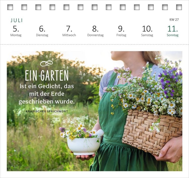 Produktbild: Postkartenkalender Gartengl&uuml;ck 2027