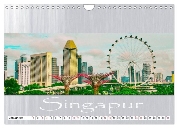 Produktbild: Singapur - Panoramablick (Wandkalender 2026 DIN A4 quer), CALVENDO Monatskalender