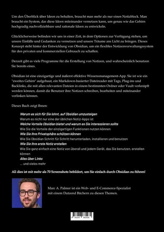 Produktbild: Einsteigerhandbuch f&uuml;r die Obsidian-Notiz-App und Second Brain