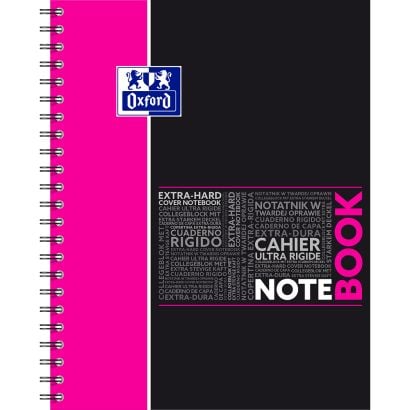 Produktbild: OXFORD Studium A4+ Hardcover doppelspiralgebundenes Notebook, 7 mm liniert, 80 Blatt, SCRIBZEE&reg; kompatibel, 1 St&uuml;ck sortiert