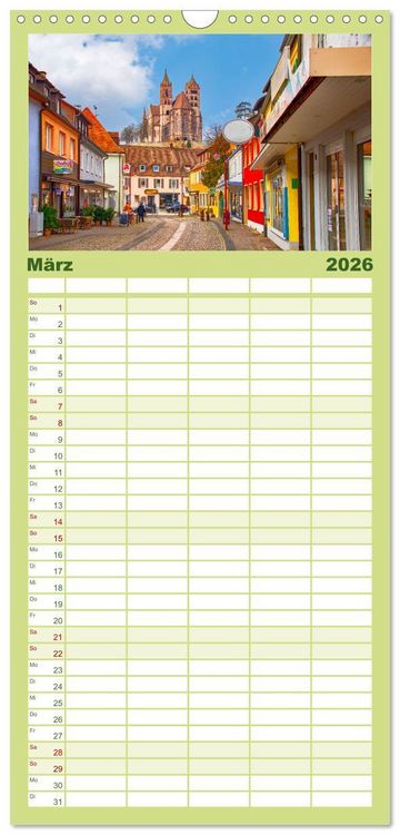 Produktbild: Familienplaner 2026 - Breisach - Stadt am Rhein mit Charme mit 5 Spalten (Wandkalender, 21 x 45 cm) CALVENDO