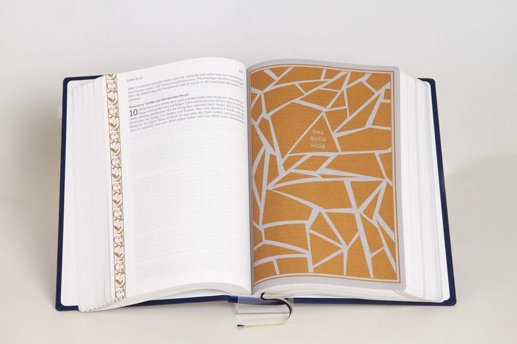Produktbild: Neues Leben. Die Bibel - Golden Grace Edition, Marineblau