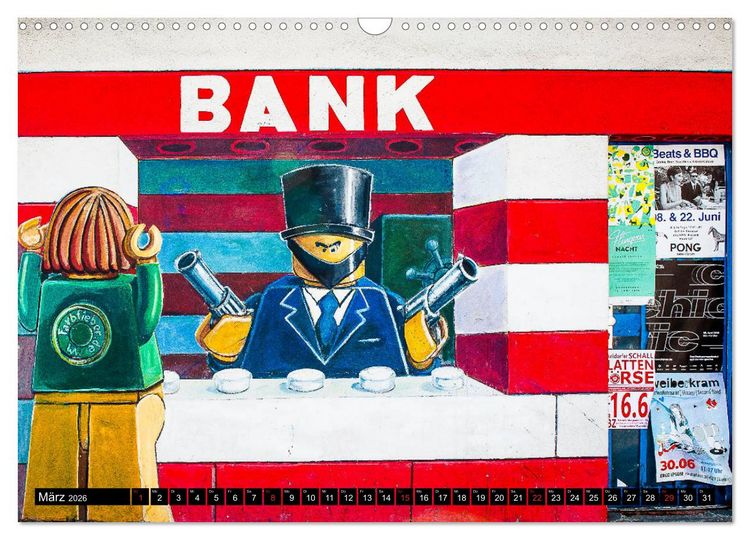 Produktbild: Street art D&uuml;sseldorf Michael Jaster (Wandkalender 2026 DIN A3 quer), CALVENDO Monatskalender