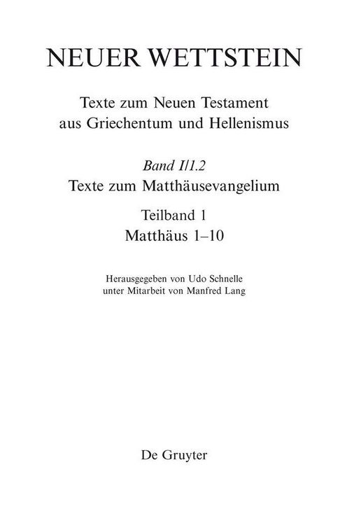 Produktbild: Texte zum Matth&auml;usevangelium