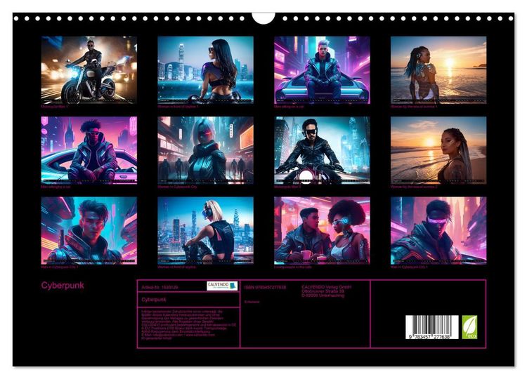 Produktbild: Cyberpunk (Wandkalender 2026 DIN A3 quer), CALVENDO Monatskalender