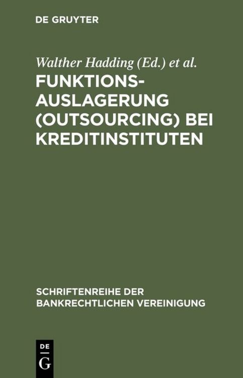 Produktbild: Funktionsauslagerung (Outsourcing) bei Kreditinstituten