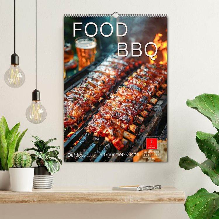 Produktbild: Food BBQ - Deftiges aus der Gourmet-K&uuml;che (Wandkalender 2026 DIN A2 hoch), CALVENDO Monatskalender