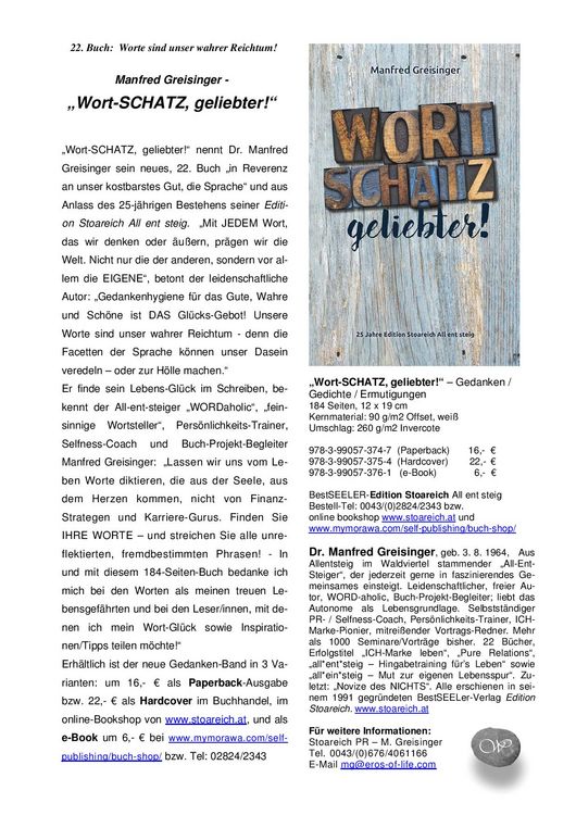 Produktbild: WortSCHATZ, geliebter