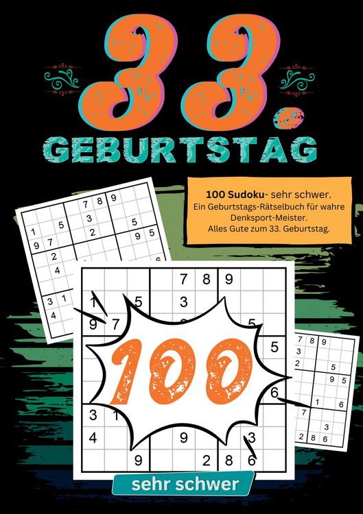 Produktbild: 33. Geburtstag- Sudoku Geschenkbuch