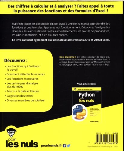 Produktbild: Formules et fonctions pour Excel 2019 pour les nuls
