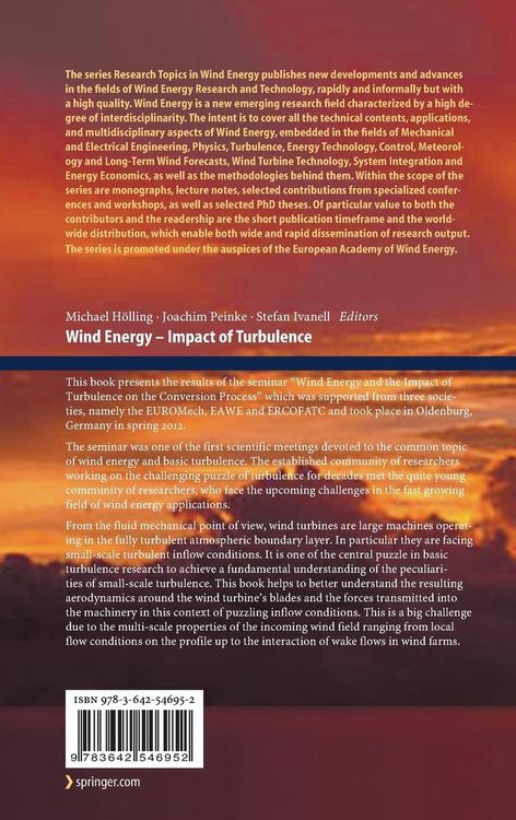 Produktbild: Wind Energy - Impact of Turbulence