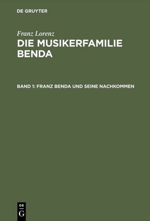 Produktbild: Franz Benda und seine Nachkommen