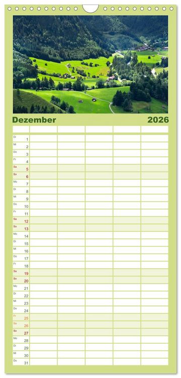 Produktbild: Familienplaner 2026 - Erlebe mit mir das Allg&auml;u mit 5 Spalten (Wandkalender, 21 x 45 cm) CALVENDO