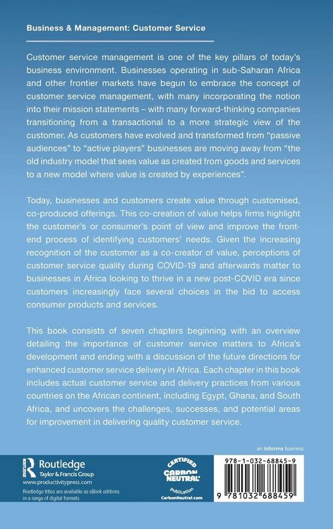Produktbild: Customer Service Delivery in Africa