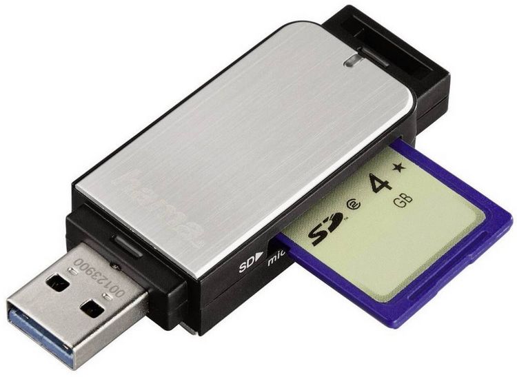 Produktbild: Hama - Kartenleser (MMC, SD, microSD, SDHC, microSDHC, SDXC, microSDXC)