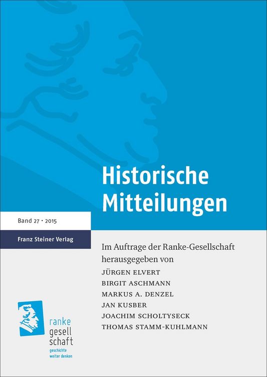 Produktbild: Historische Mitteilungen 27 (2015)
