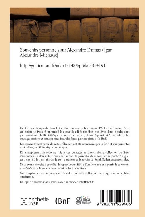 Produktbild: Souvenirs Personnels Sur Alexandre Dumas