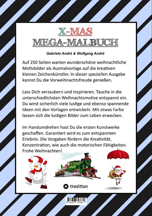 Produktbild: X-Mas Mega Malbuch - Spezial Edition - Tolle und Lustige Weihnachtsmotive Zum Ausmalen in der Weihnachtszeit