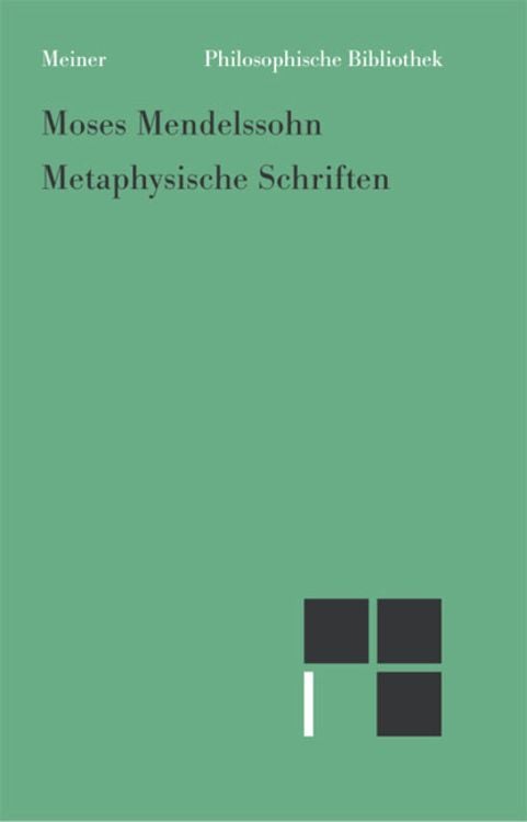Bild vom Artikel Metaphysische Schriften vom Autor Moses Mendelssohn
