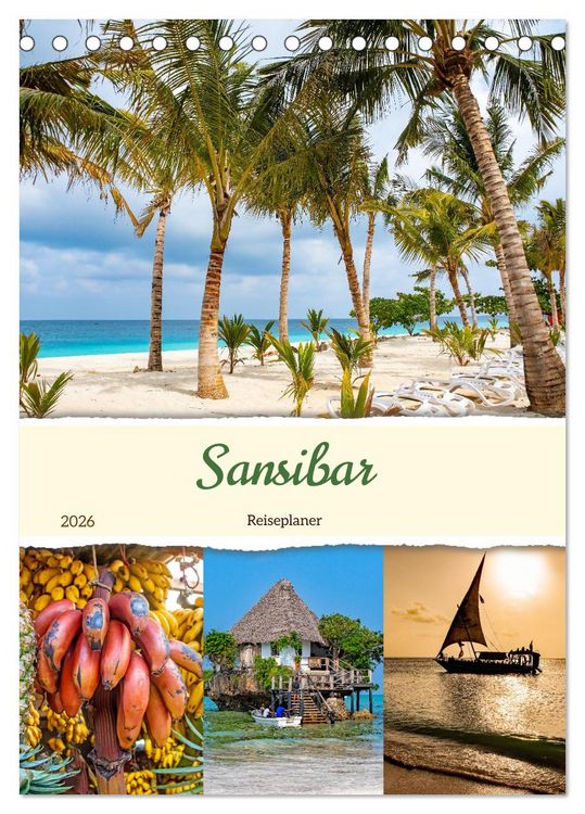Produktbild: Sansibar - Reiseplaner (Tischkalender 2026 DIN A5 hoch), CALVENDO Monatskalender