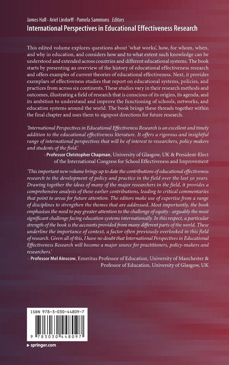 Produktbild: International Perspectives in Educational Effectiveness Research
