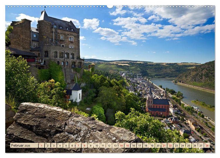 Produktbild: Oberes Mittelrheintal Sehnsuchtsziel f&uuml;r Romantiker (hochwertiger Premium Wandkalender 2026 DIN A2 quer), Kunstdruck in Hochglanz