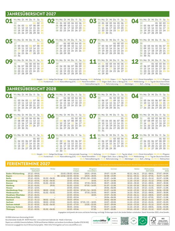Produktbild: Little Dreams Wochenplaner Kalender 2027