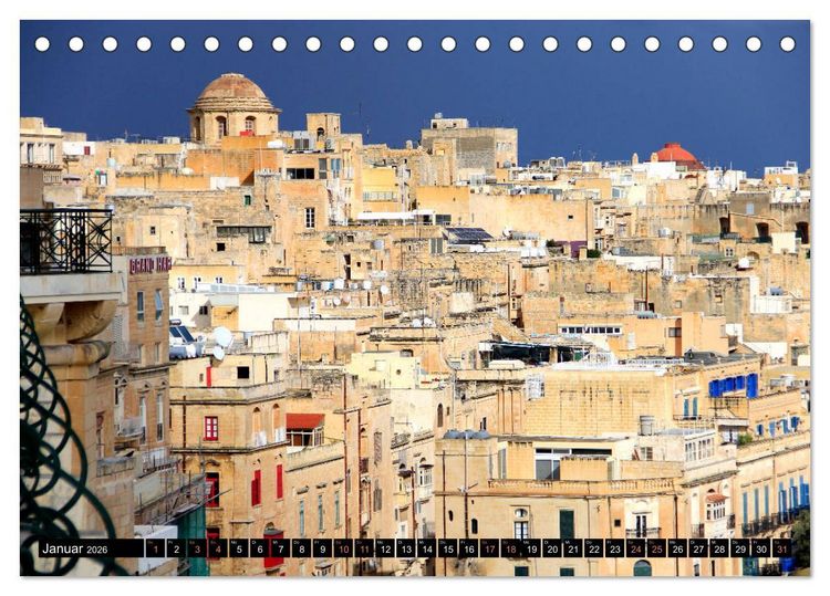 Produktbild: Malta - Juwel im Mittelmeer (Tischkalender 2026 DIN A5 quer), CALVENDO Monatskalender